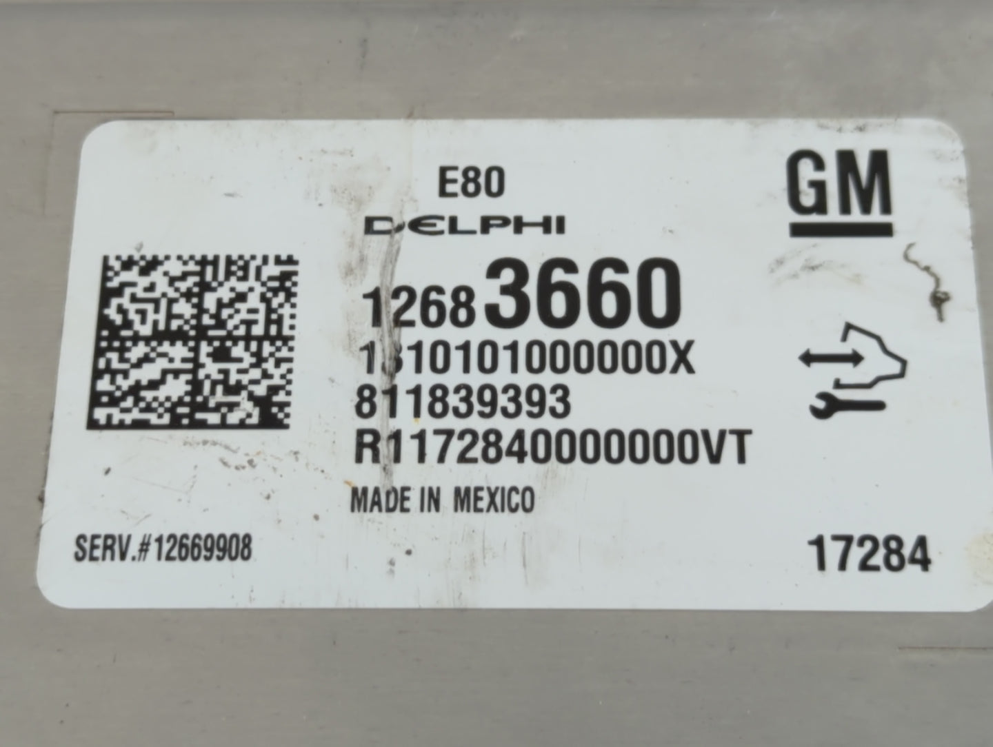 2017-2019 Chevrolet Cruze PCM Engine Control Computer ECU ECM PCU OEM P/N:12683660 Fits Fits 2017 2018 2019 2020 2021 2022 O
