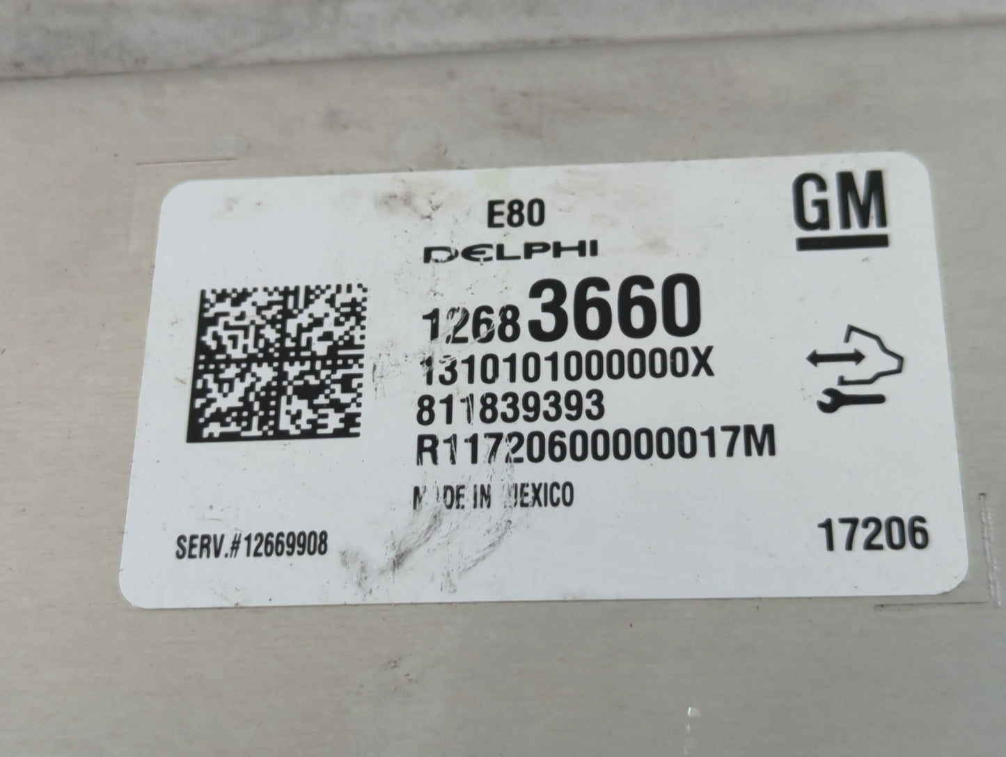 2017-2019 Chevrolet Cruze PCM Engine Control Computer ECU ECM PCU OEM P/N:12683660 Fits Fits 2017 2018 2019 2020 2021 2022 O