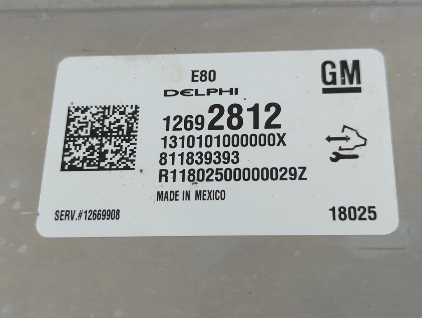 2017-2019 Chevrolet Cruze PCM Engine Control Computer ECU ECM PCU OEM P/N:12692812 Fits Fits 2017 2018 2019 2020 2021 2022 O