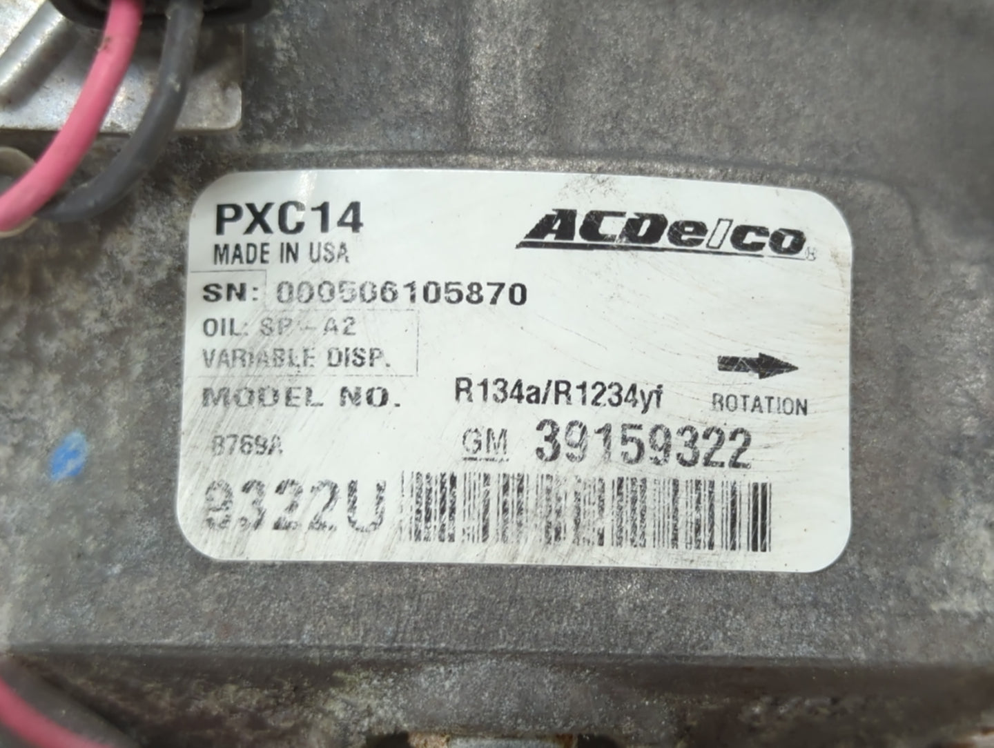 2016-2018 Chevrolet Cruze Air Conditioning A/c Ac Compressor Oem - Oemusedautoparts1.com