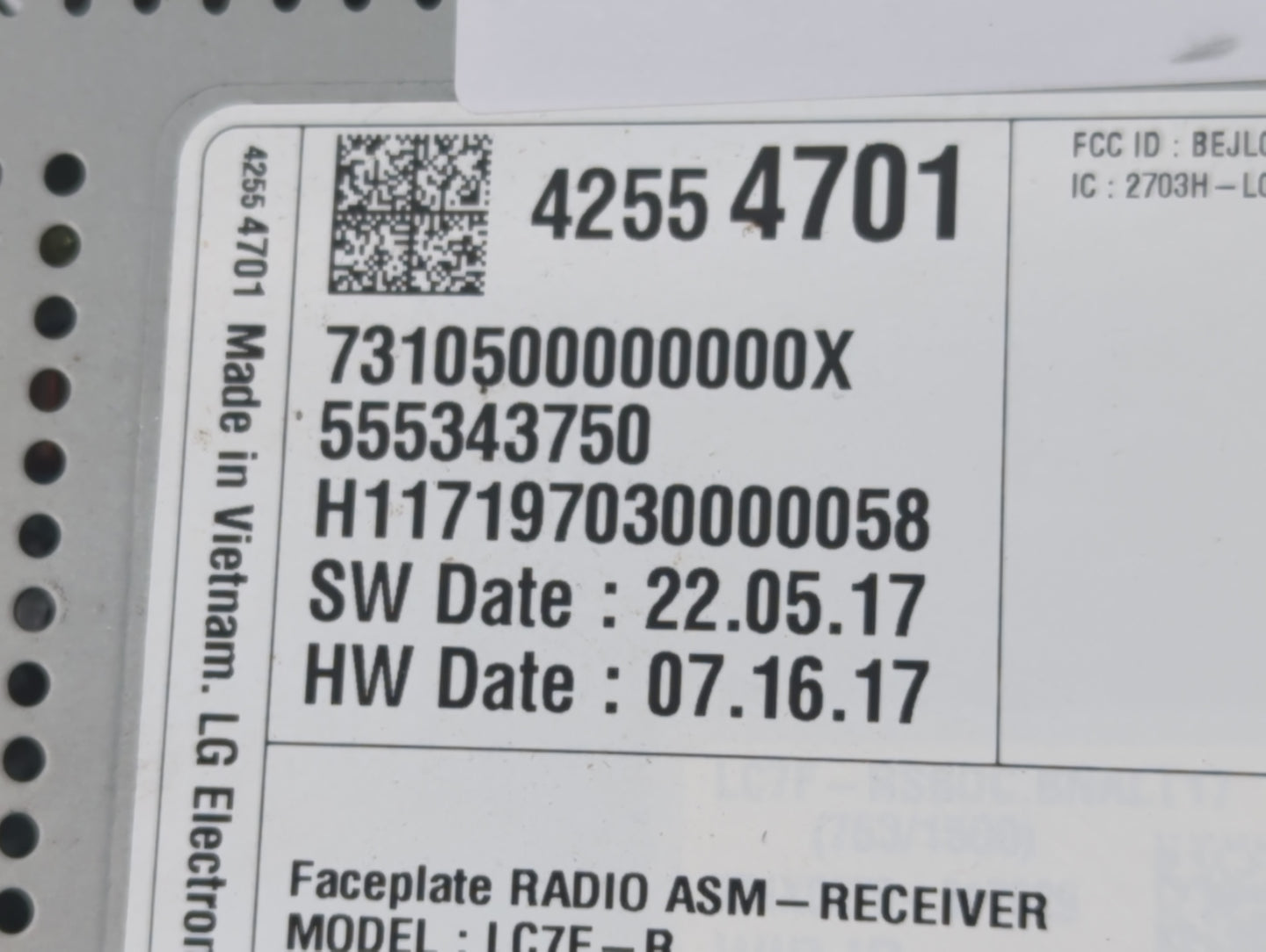2017-2018 Chevrolet Cruze Radio AM FM Cd Player Receiver Replacement P/N:42554701 Fits Fits 2017 2018 2019 2020 2021 OEM Use
