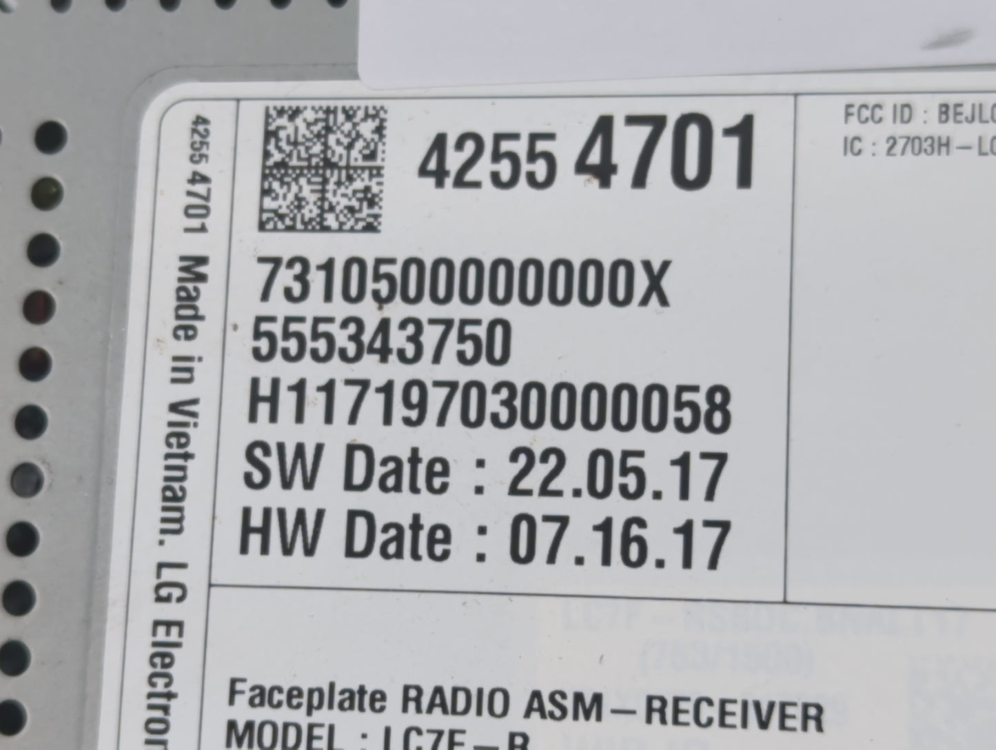2017-2018 Chevrolet Cruze Radio AM FM Cd Player Receiver Replacement P/N:42554701 Fits Fits 2017 2018 2019 2020 2021 OEM Use