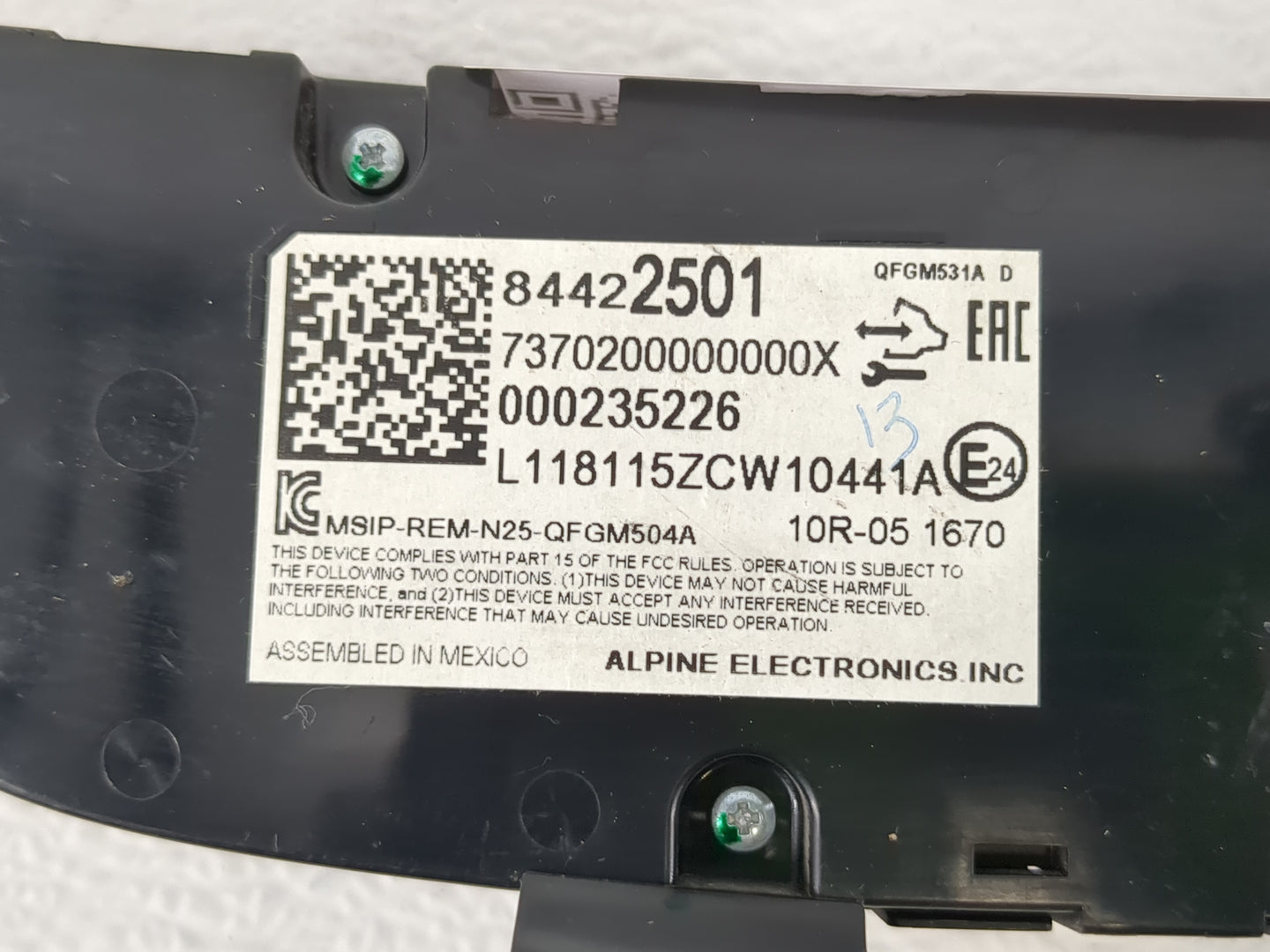 2018 Chevrolet Equinox Climate Control Module Temperature AC/Heater Replacement P/N:84422501 84175393 Fits OEM Used Auto Par