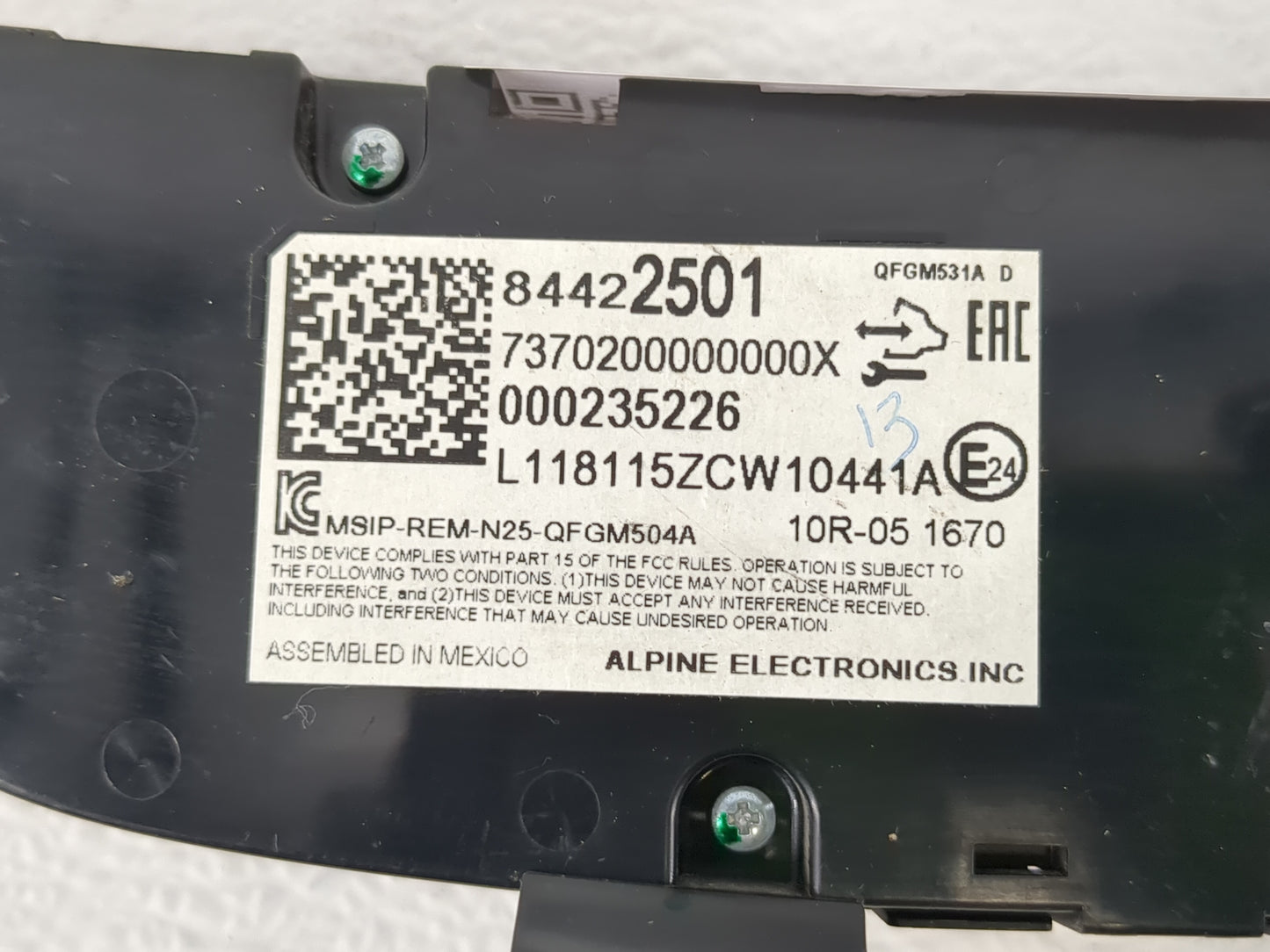 2018 Chevrolet Equinox Climate Control Module Temperature AC/Heater Replacement P/N:84422501 84175393 Fits OEM Used Auto Par