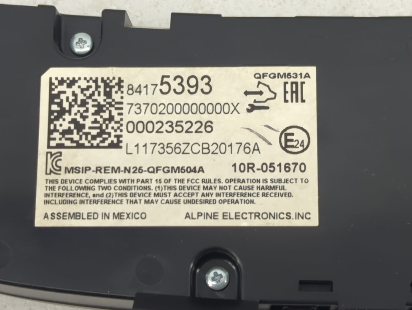 2018 Chevrolet Equinox Climate Control Module Temperature AC/Heater Replacement P/N:84175393 QFGM631A, QFGM504A Fits OEM Use