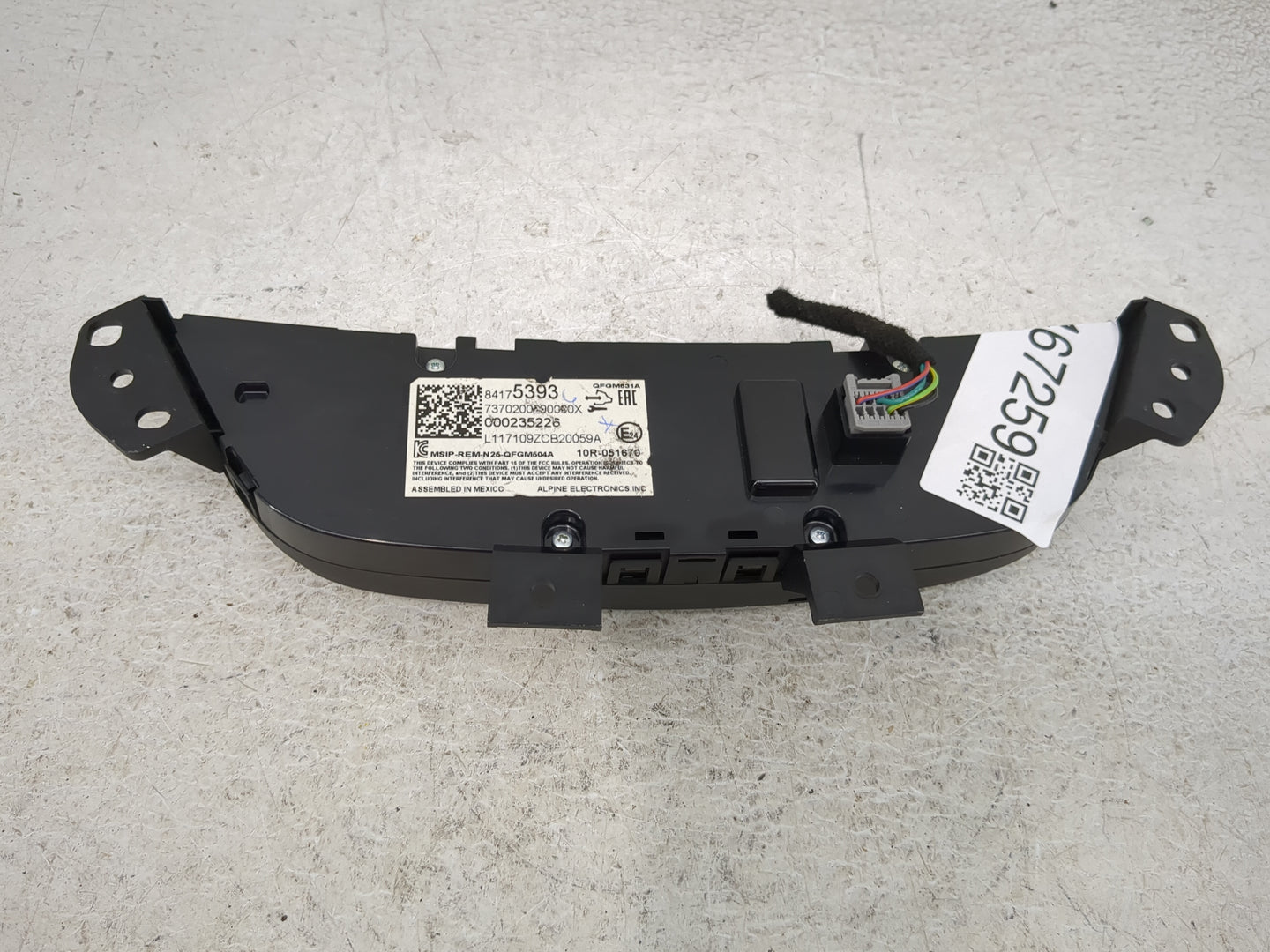 2018 Chevrolet Equinox Climate Control Module Temperature AC/Heater Replacement P/N:84175393 737020000000X, 000235226 Fits O