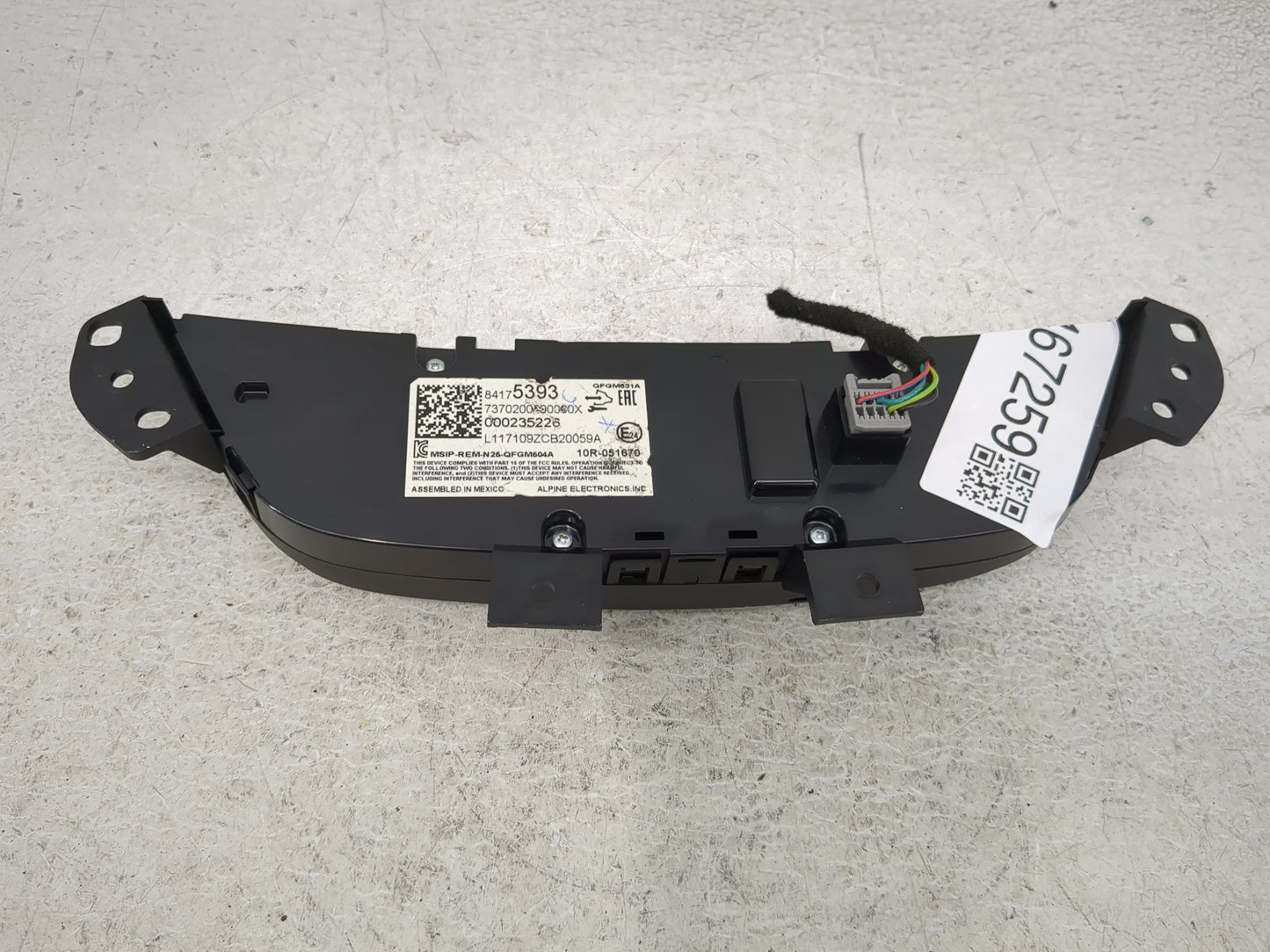 2018 Chevrolet Equinox Climate Control Module Temperature AC/Heater Replacement P/N:84175393 737020000000X, 000235226 Fits O