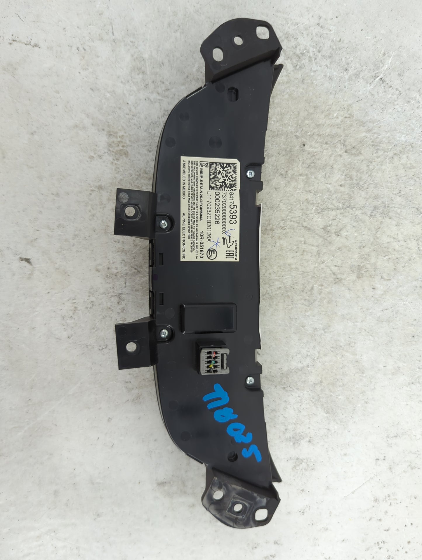 2018 Chevrolet Equinox Climate Control Module Temperature AC/Heater Replacement P/N:84175393 MSIP-REM-N26-QFGM604A, QFGM631A