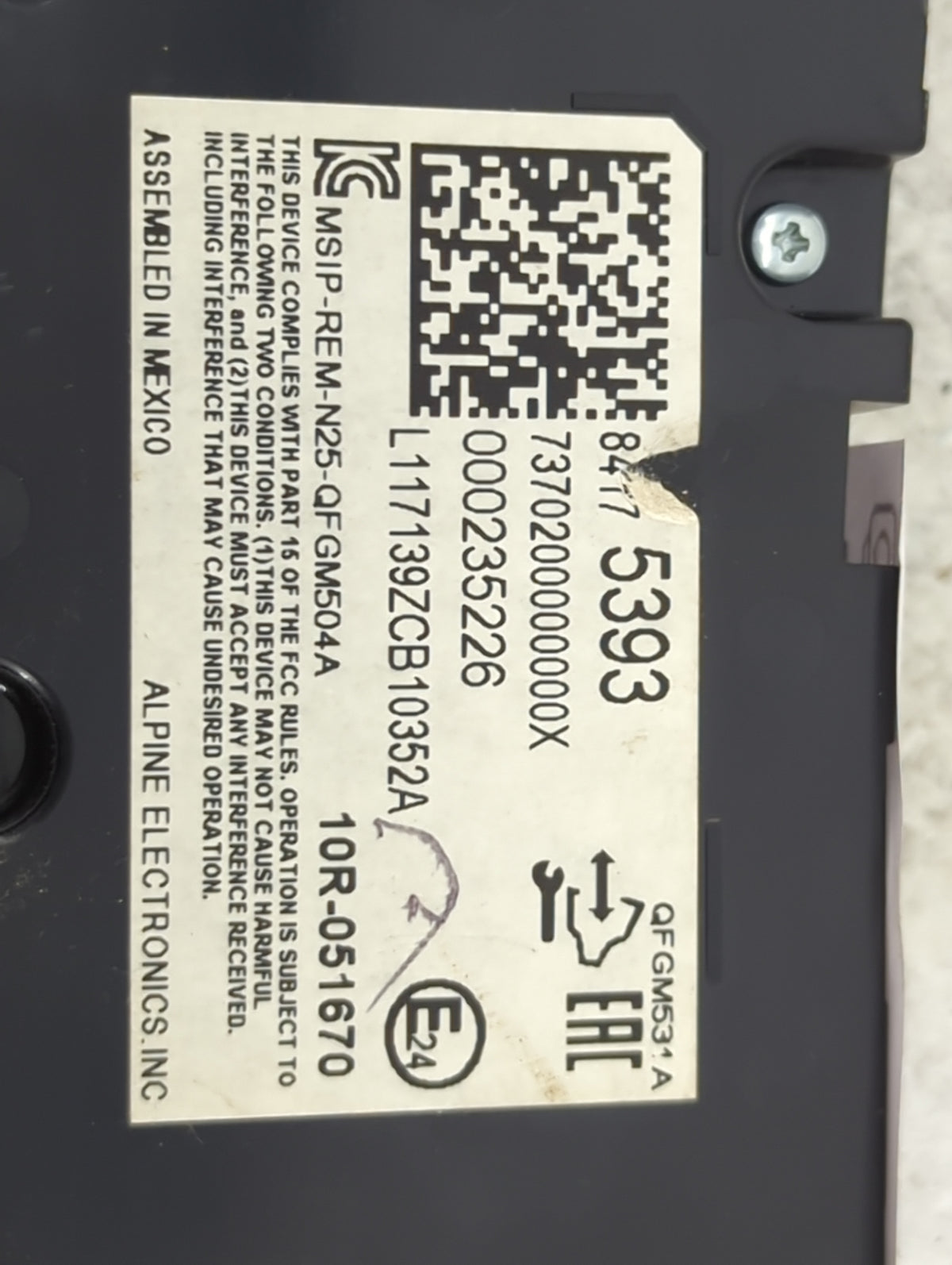 2018 Chevrolet Equinox Climate Control Module Temperature AC/Heater Replacement P/N:84775393 MSIP-REM-N25-QFGM504A, QFGM531A