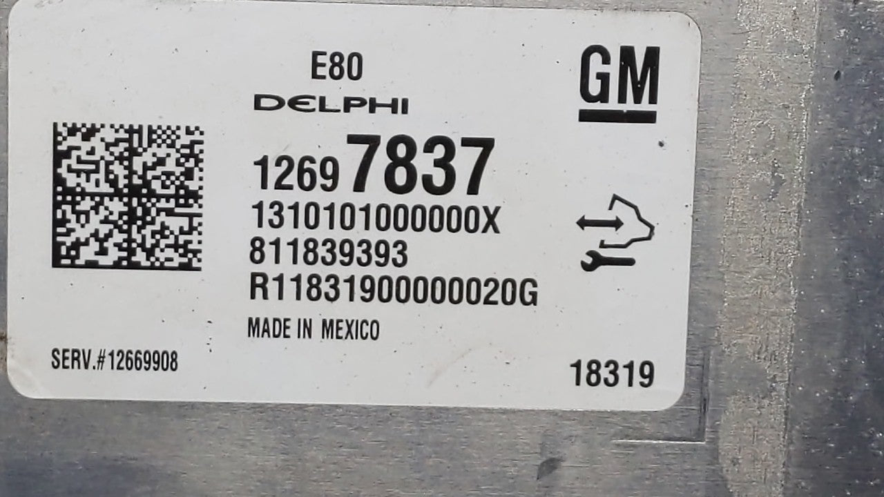 2018-2019 Chevrolet Equinox PCM Engine Control Computer ECU ECM PCU OEM P/N:12680876 12677677, 12692812 Fits Fits 2017 2018 