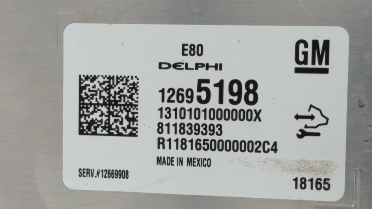 2018-2019 Chevrolet Equinox PCM Engine Control Computer ECU ECM PCU OEM P/N:12687467 12696201, 12692038 Fits Fits 2017 2018 