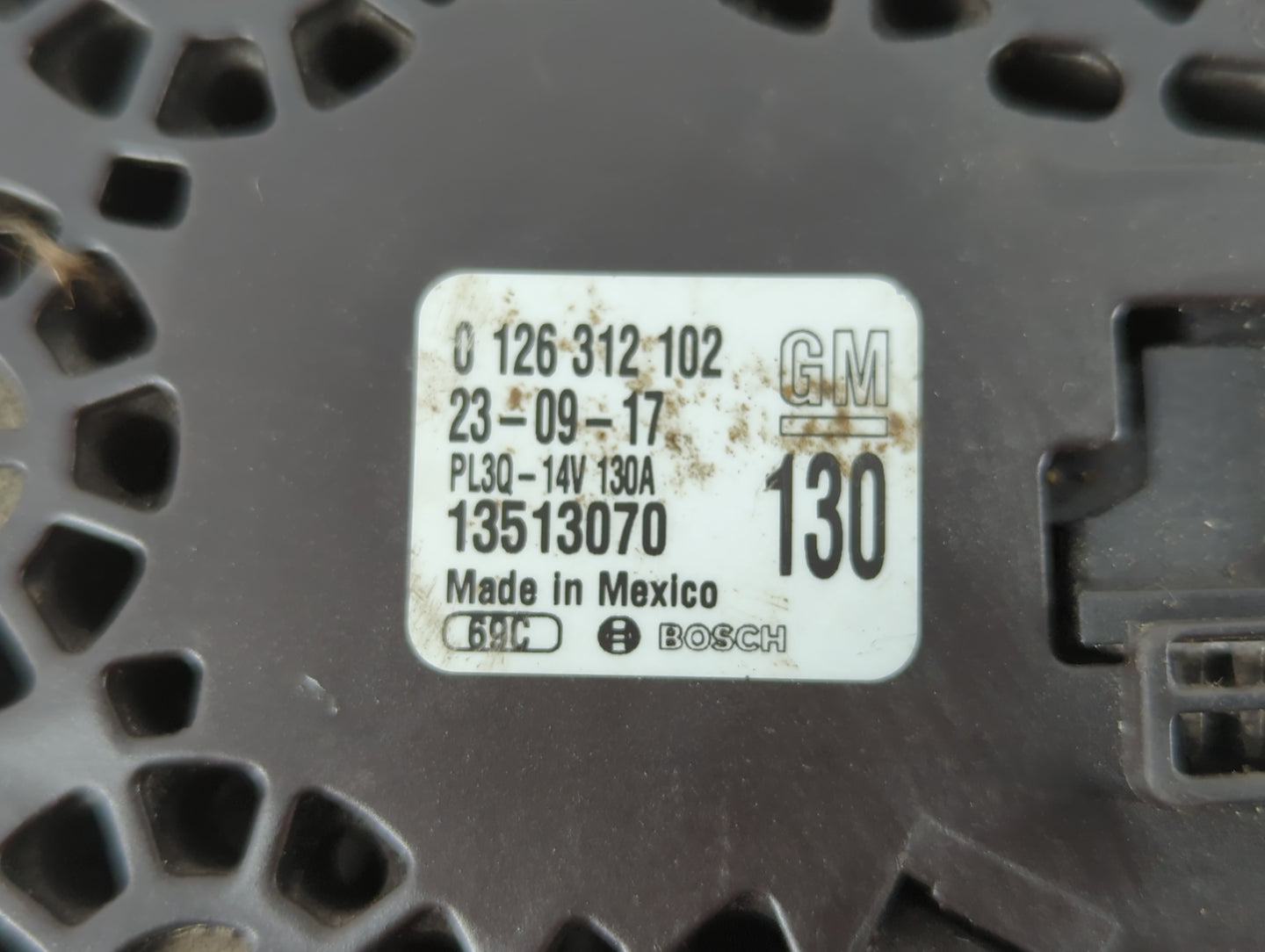 2018-2022 Chevrolet Equinox Alternator Replacement Generator Charging Assembly Engine OEM P/N:0 126 312 102 Fits OEM Used Au
