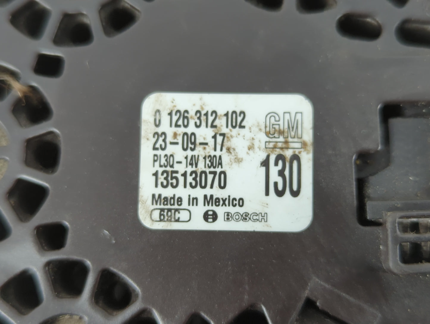 2018-2022 Chevrolet Equinox Alternator Replacement Generator Charging Assembly Engine OEM P/N:0 126 312 102 Fits OEM Used Au