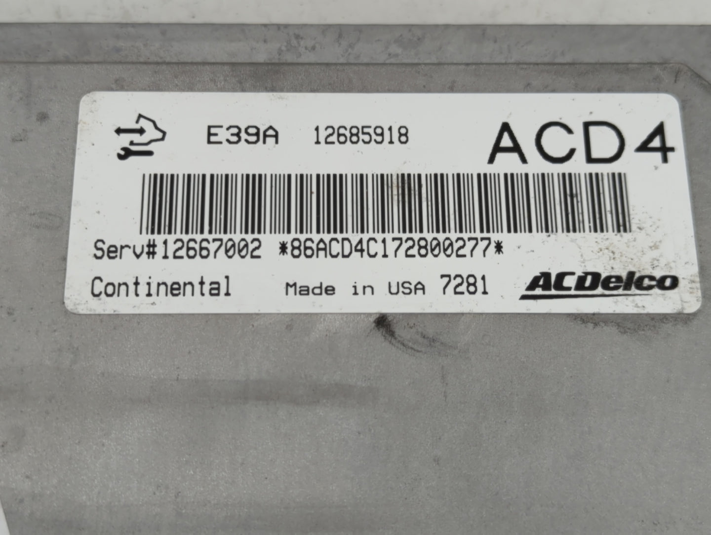 2017-2020 Chevrolet Impala PCM Engine Control Computer ECU ECM PCU OEM P/N:12685918 Fits Fits 2017 2018 2019 2020 OEM Used A