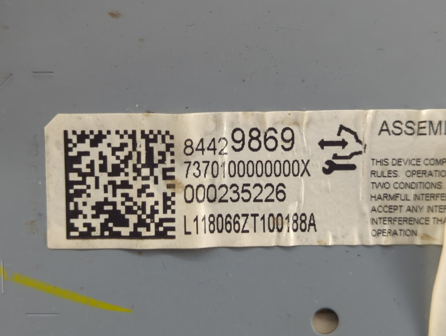 2018-2020 Chevrolet Impala Radio AM FM Cd Player Receiver Replacement P/N:84429869 Fits Fits 2018 2019 2020 OEM Used Auto Pa