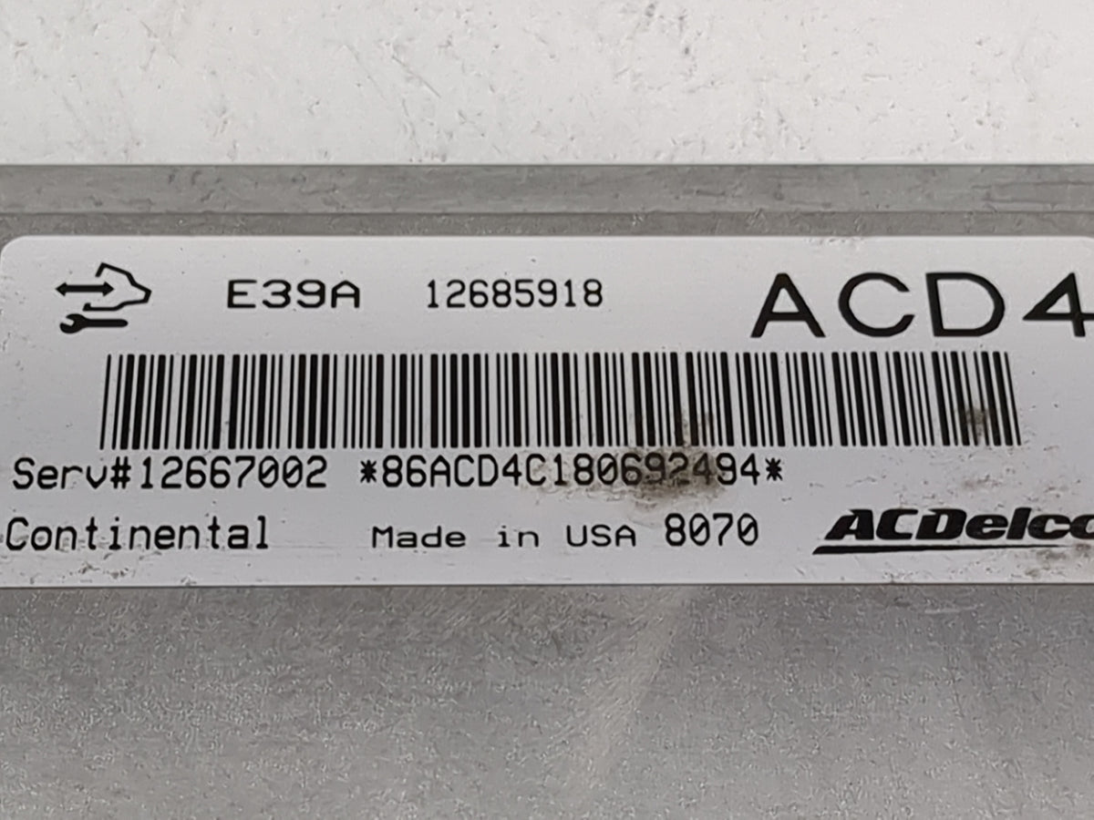 2017-2020 Chevrolet Impala PCM Engine Control Computer ECU ECM PCU OEM P/N:12685918 12667002 Fits 2017 2018 2019 2020 OEM Us