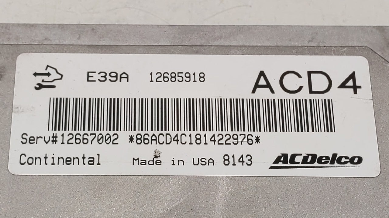 2017-2019 Chevrolet Impala PCM Engine Control Computer ECU ECM PCU OEM P/N:12666068 12667002, 12666070 Fits Fits 2017 2018 2