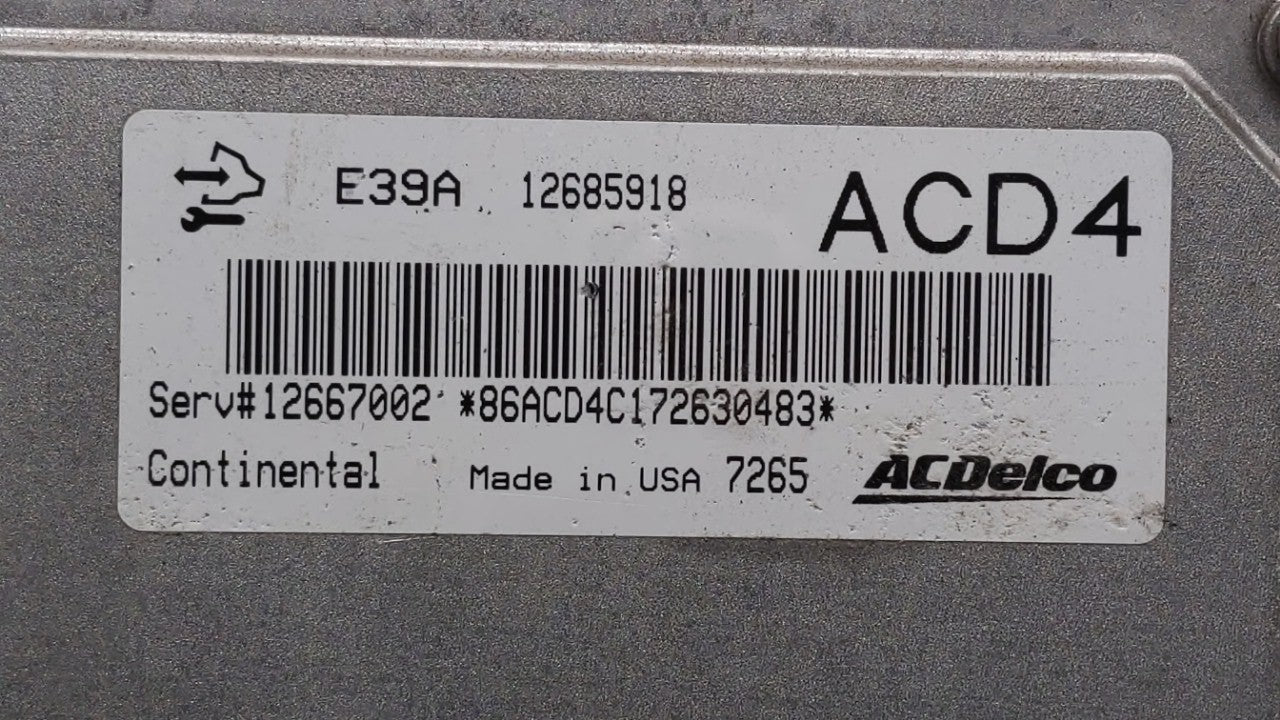 2017-2019 Chevrolet Impala PCM Engine Control Computer ECU ECM PCU OEM P/N:12666068 12667002, 12666070 Fits Fits 2017 2018 2