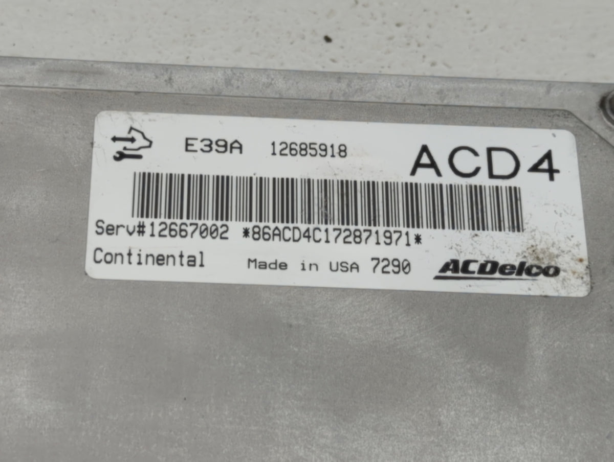 2017-2020 Chevrolet Impala PCM Engine Control Computer ECU ECM PCU OEM P/N:12667002 12685918, 12670801 Fits 2017 2018 2019 2