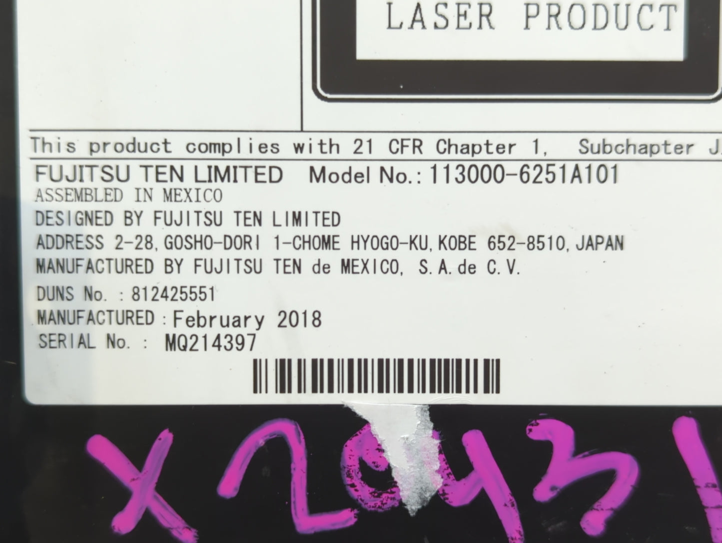2015-2020 Chevrolet Impala Radio AM FM Cd Player Receiver Replacement P/N:84016434 812425551 Fits OEM Used Auto Parts - Oemu