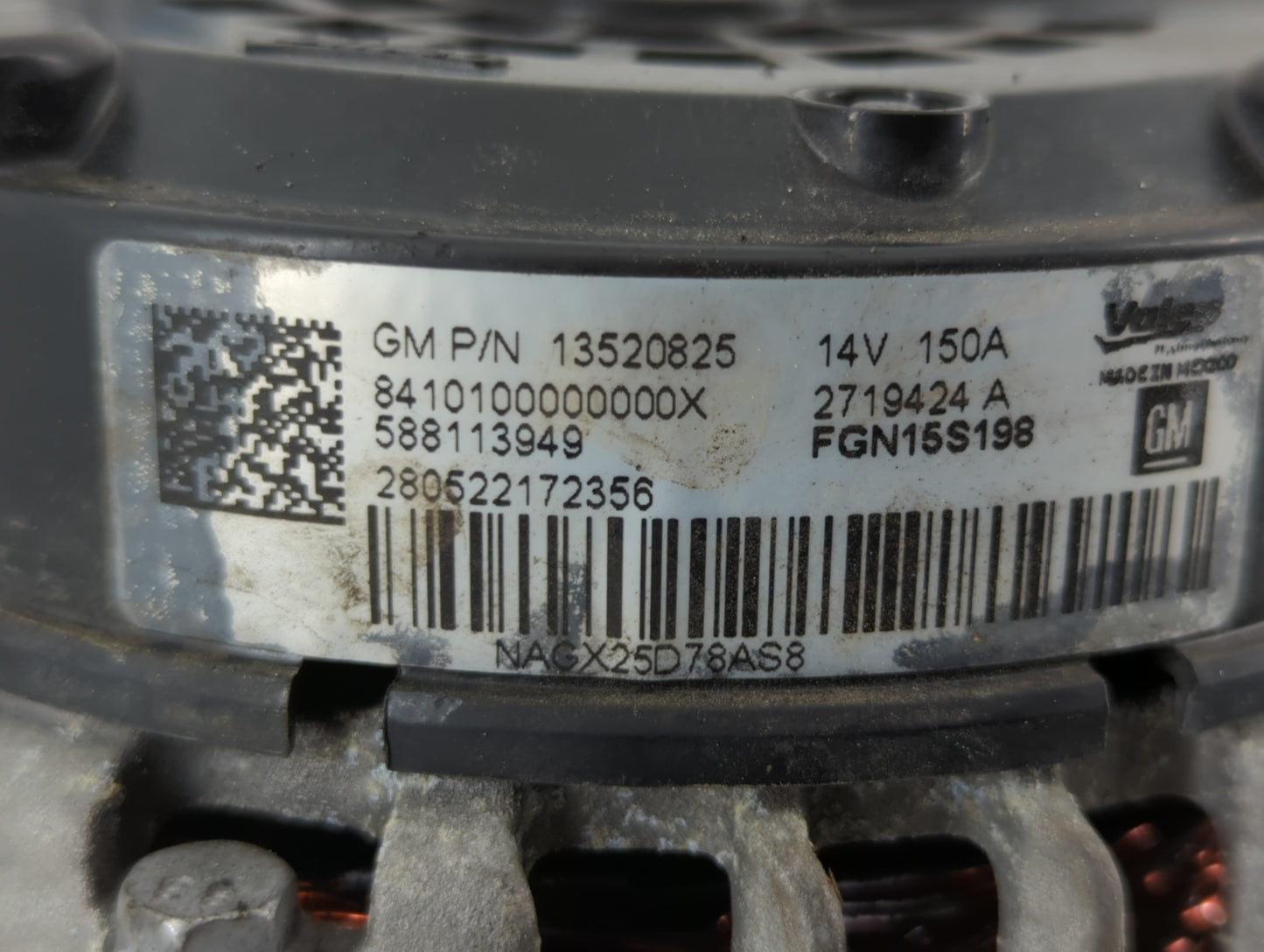 2017-2020 Chevrolet Impala Alternator Replacement Generator Charging Assembly Engine OEM P/N:13597235 Fits OEM Used Auto Par