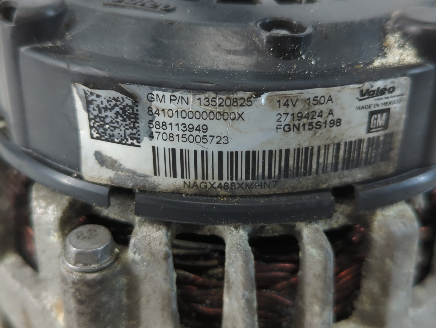 2017-2020 Chevrolet Impala Alternator Replacement Generator Charging Assembly Engine OEM P/N:13520825 Fits OEM Used Auto Par