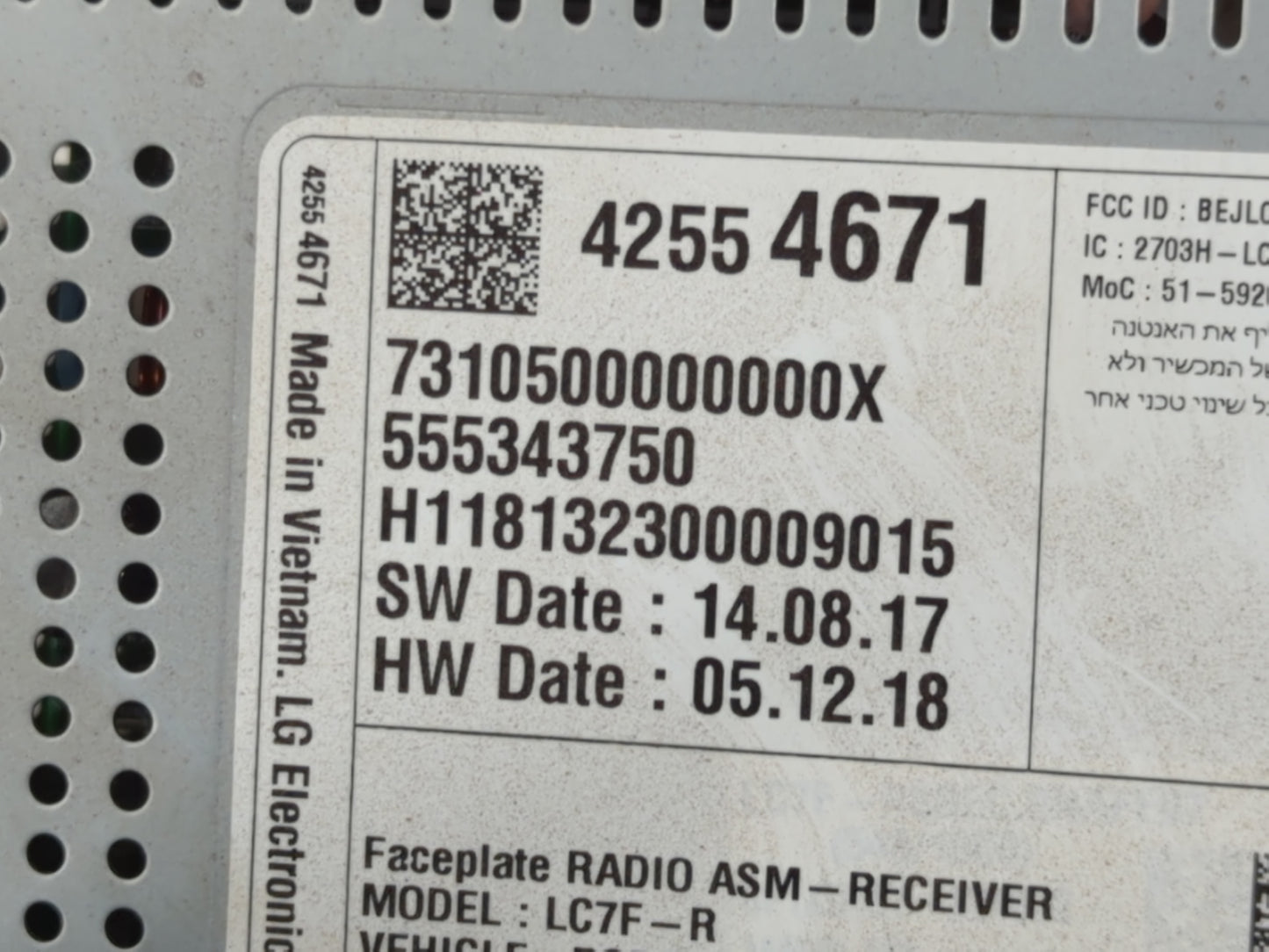2017-2018 Chevrolet Malibu Radio AM FM Cd Player Receiver Replacement P/N:42554671 42554701 Fits Fits 2017 2018 2019 2020 20