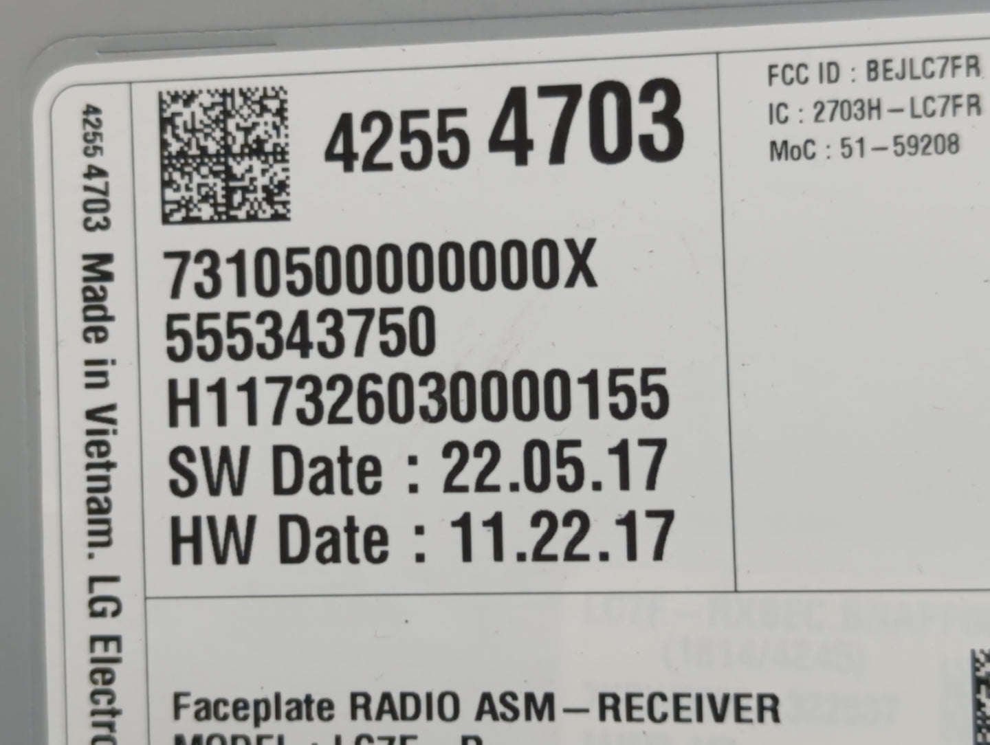 2018 Chevrolet Malibu Radio AM FM Cd Player Receiver Replacement P/N:42554703 Fits OEM Used Auto Parts - Oemusedautoparts1.c