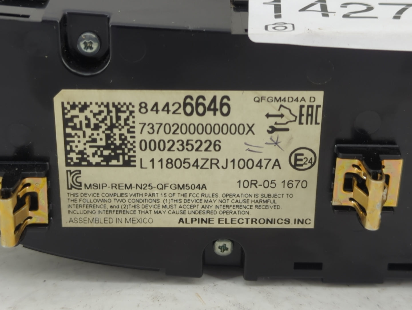 2018 Chevrolet Malibu Climate Control Module Temperature AC/Heater Replacement P/N:84426646 QFGM4D4A, MSIP-REM-N25-QFGM504A 