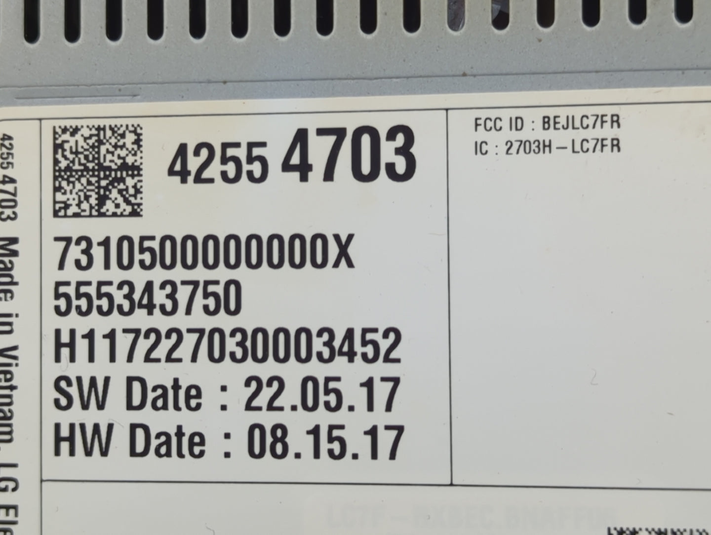 2018 Chevrolet Malibu Information Display Screen Black - Oemusedautoparts1.com