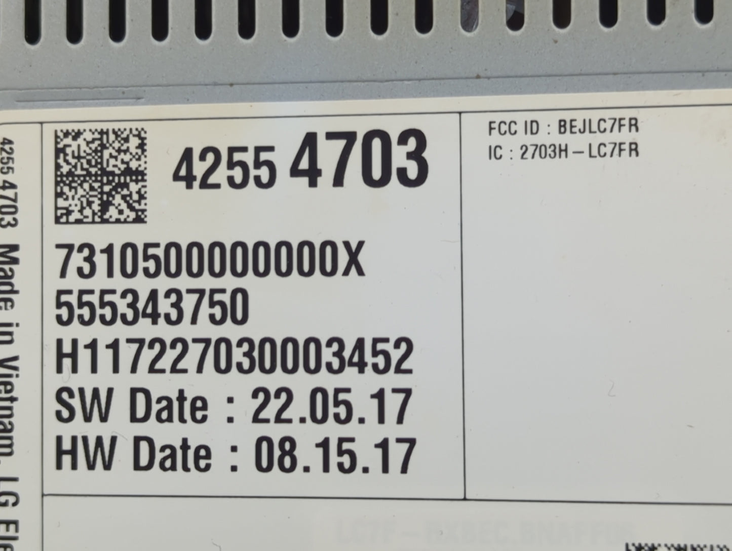 2018 Chevrolet Malibu Information Display Screen Black - Oemusedautoparts1.com