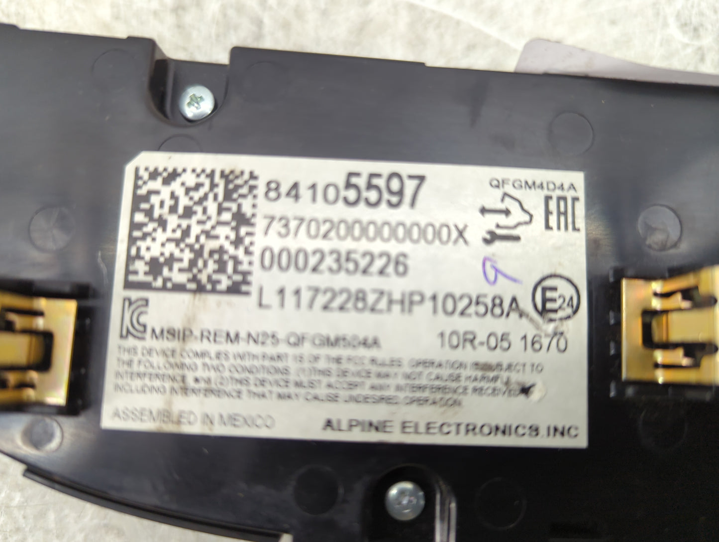 2018 Chevrolet Malibu Climate Control Module Temperature AC/Heater Replacement P/N:84105597 QFGM4D4A, MSIP-REM-N25-QFGM504A 