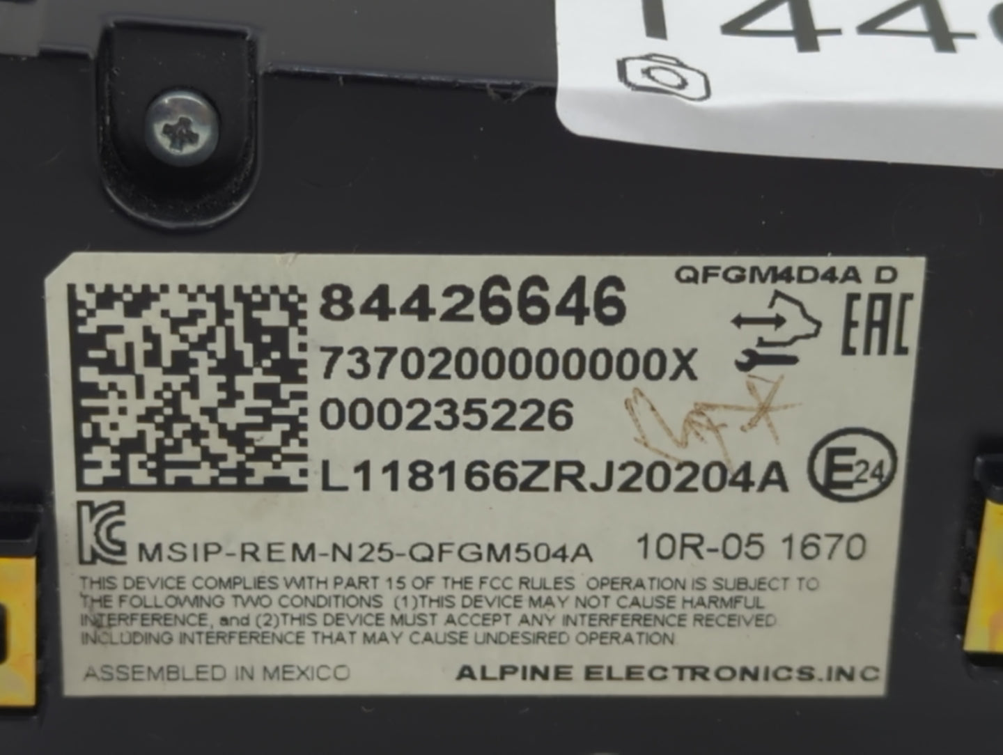 2018 Chevrolet Malibu Climate Control Module Temperature AC/Heater Replacement P/N:84426646 QFGM4D4A, MSIP-REM-N25-QFGM504A 