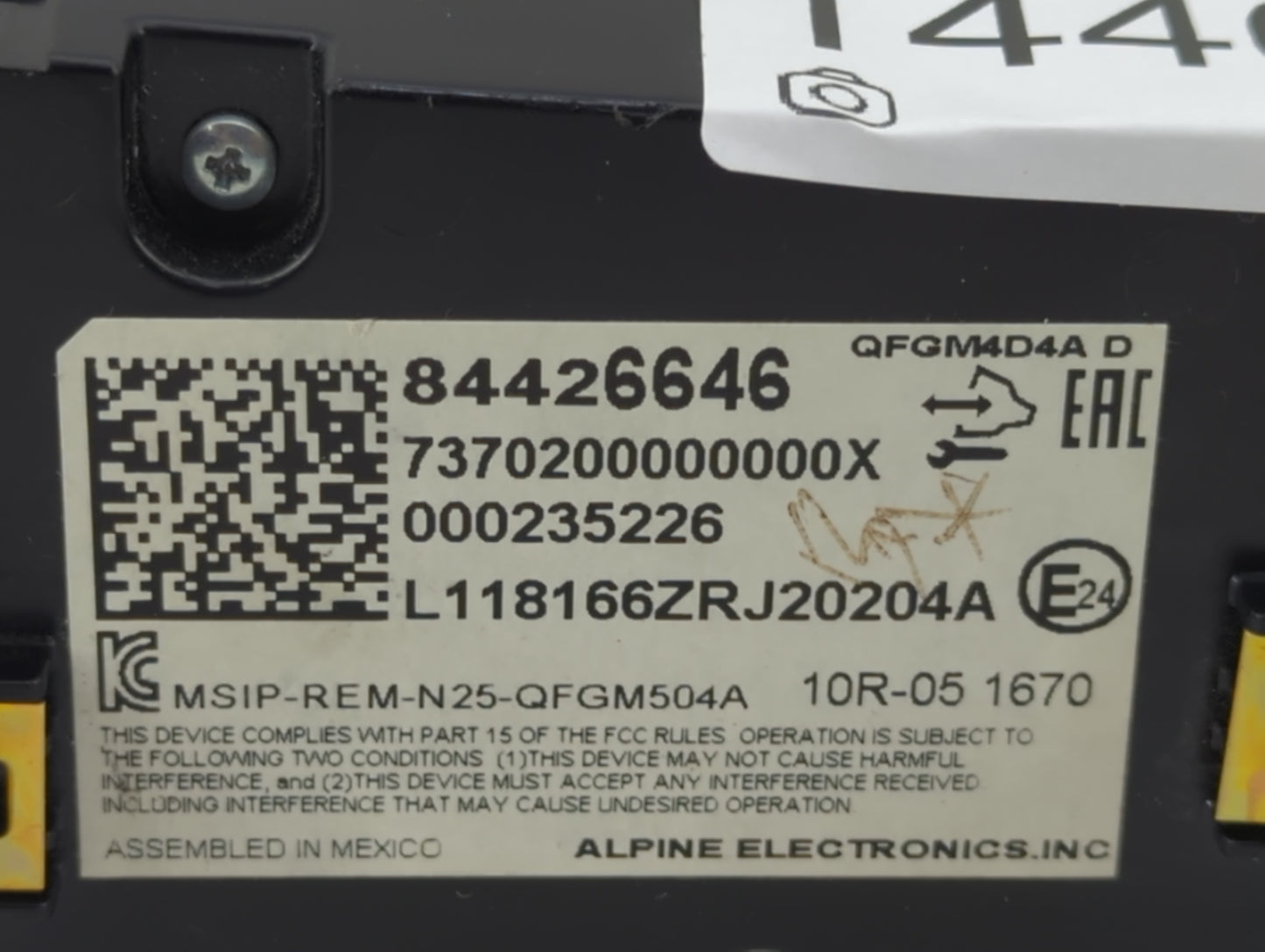 2018 Chevrolet Malibu Climate Control Module Temperature AC/Heater Replacement P/N:84426646 QFGM4D4A, MSIP-REM-N25-QFGM504A 
