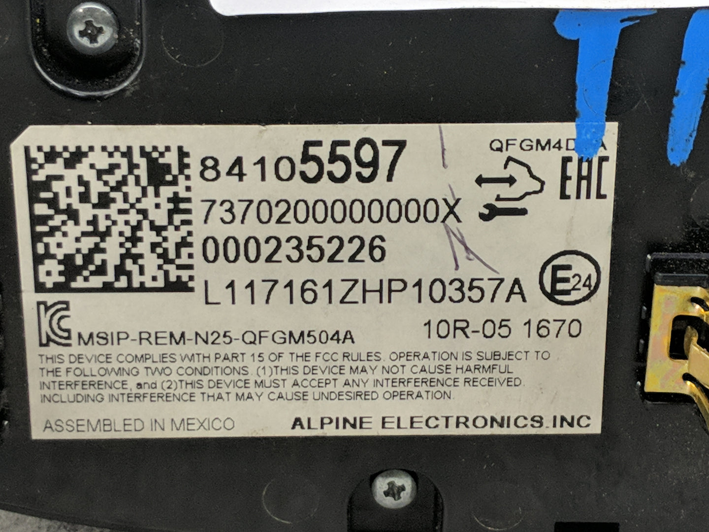 2018 Chevrolet Malibu Climate Control Module Temperature AC/Heater Replacement P/N:84105597 7370200000000X, 000235226 Fits O