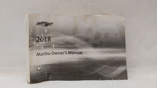 2018 Chevrolet Malibu Owners Manual Book Guide OEM Used Auto Parts - Oemusedautoparts1.com