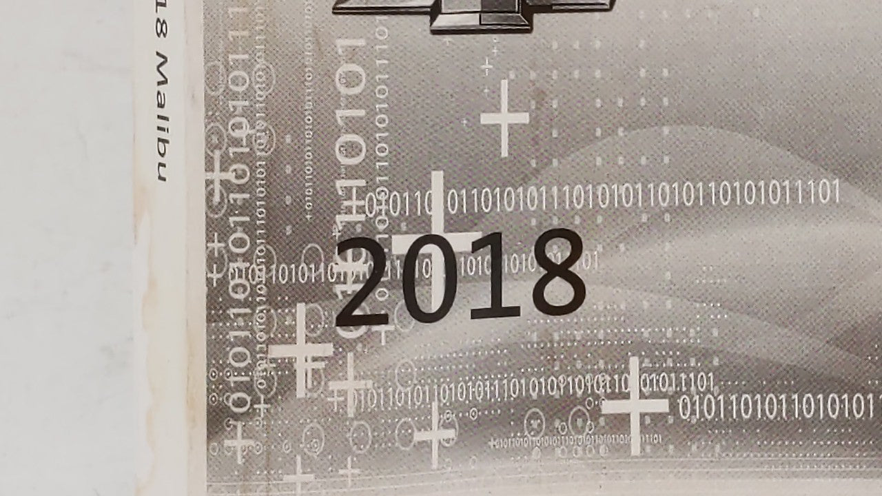 2018 Chevrolet Malibu Owners Manual Book Guide OEM Used Auto Parts - Oemusedautoparts1.com