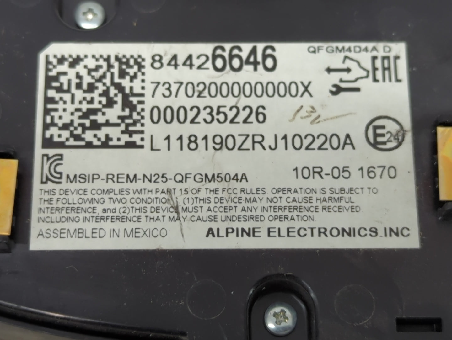 2018 Chevrolet Malibu Climate Control Module Temperature AC/Heater Replacement P/N:84426646 Fits OEM Used Auto Parts - Oemus