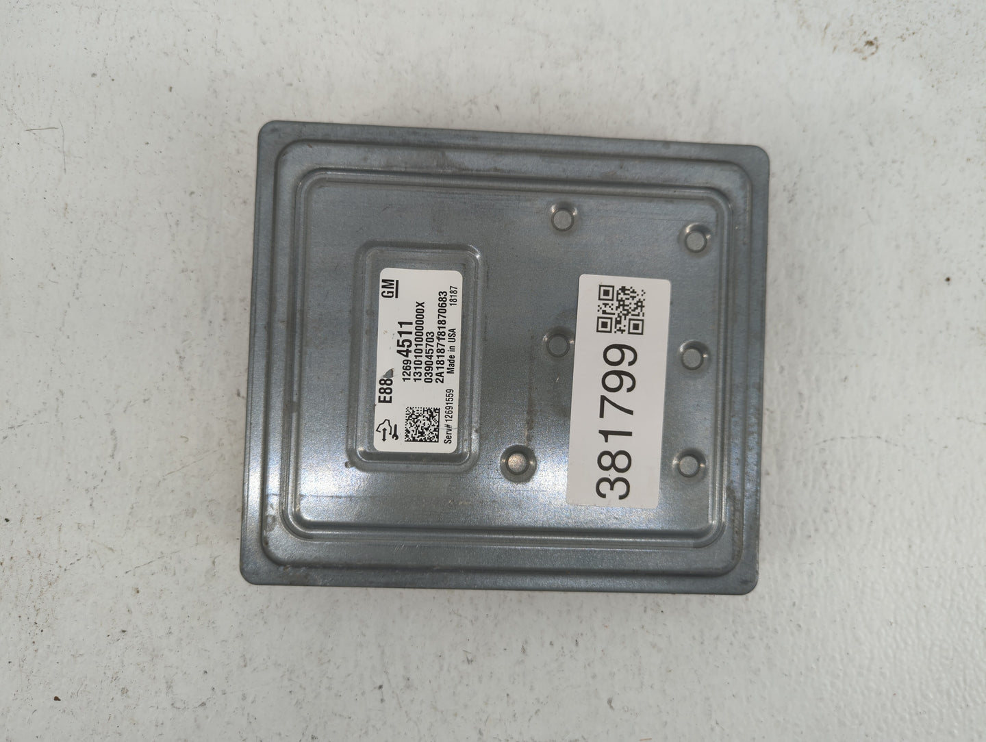 2018-2019 Chevrolet Malibu PCM Engine Control Computer ECU ECM PCU OEM P/N:12699666 12689129, 12694511 Fits Fits 2018 2019 O