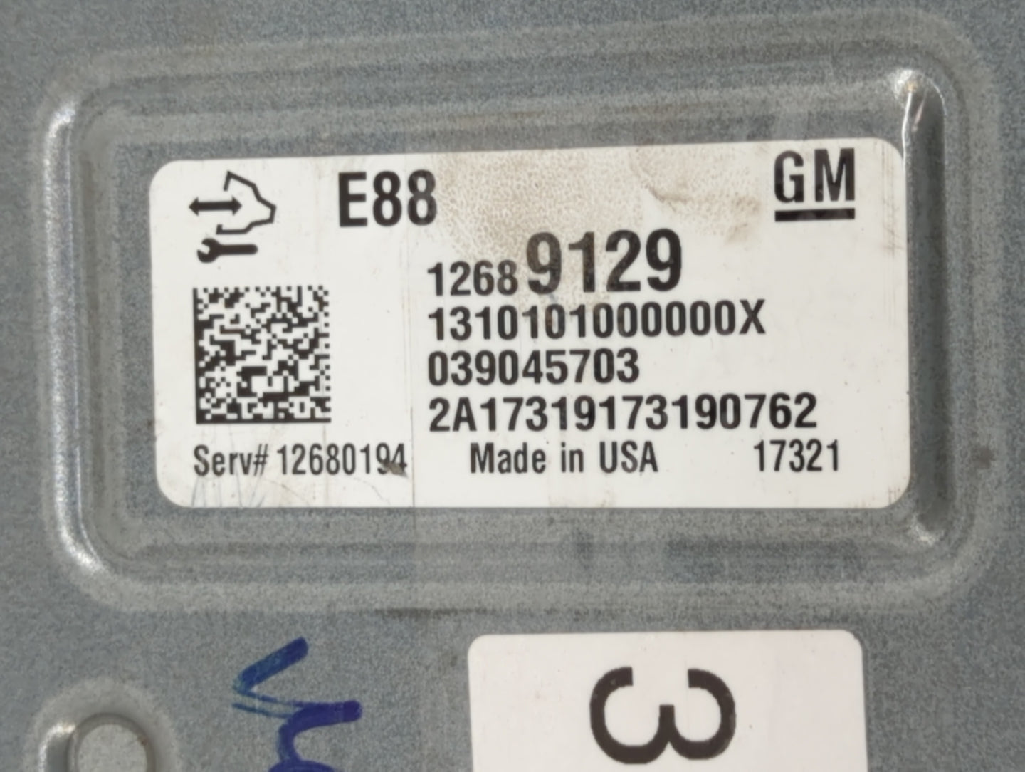 2018-2019 Chevrolet Malibu PCM Engine Control Computer ECU ECM PCU OEM P/N:12699666 12689129, 12694511 Fits Fits 2018 2019 O