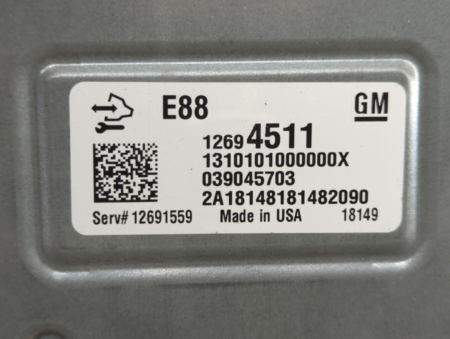 2018-2019 Chevrolet Malibu PCM Engine Control Computer ECU ECM PCU OEM P/N:12699666 12689129, 12694511 Fits Fits 2018 2019 O