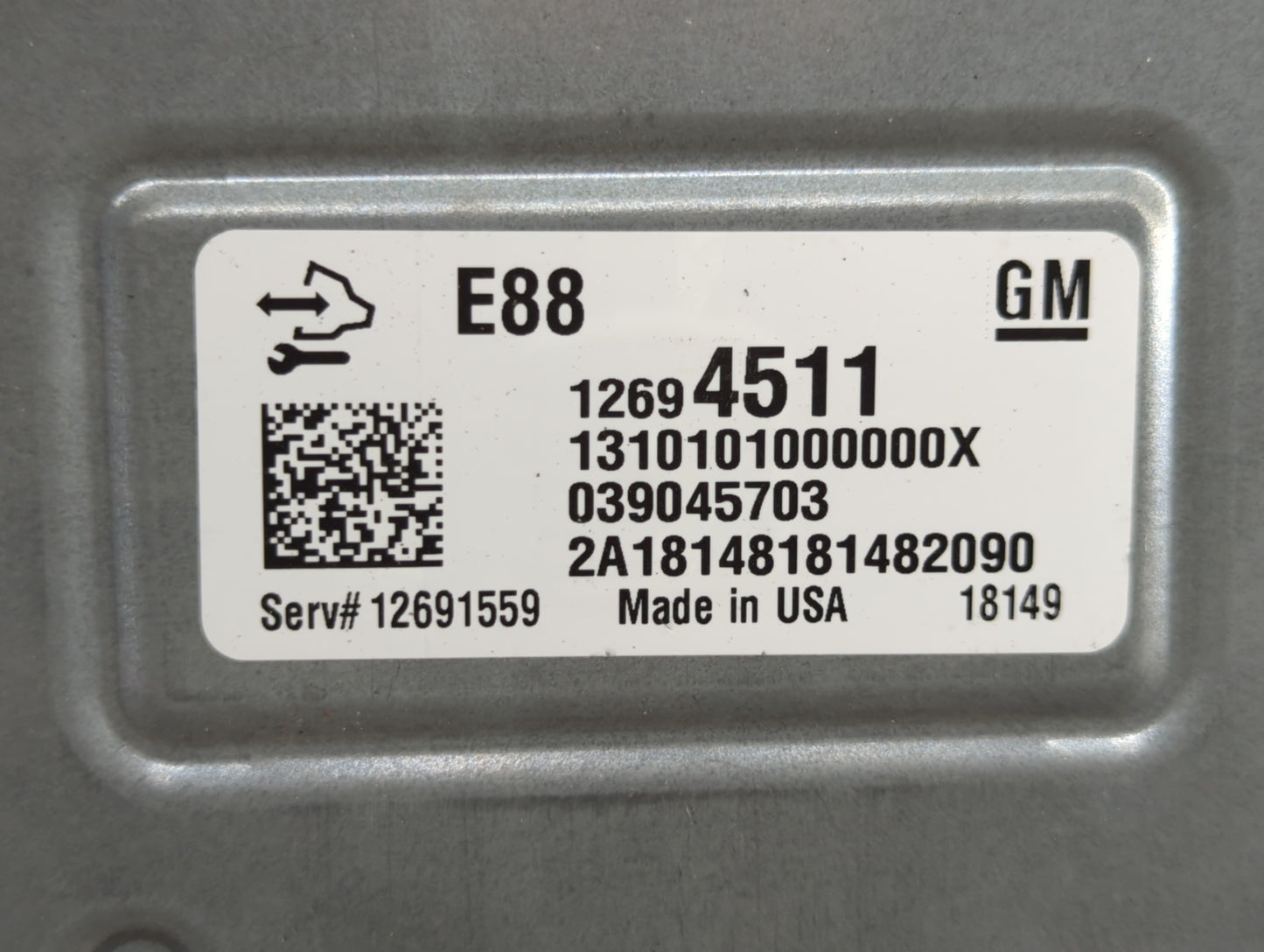2018-2019 Chevrolet Malibu PCM Engine Control Computer ECU ECM PCU OEM P/N:12699666 12689129, 12694511 Fits Fits 2018 2019 O