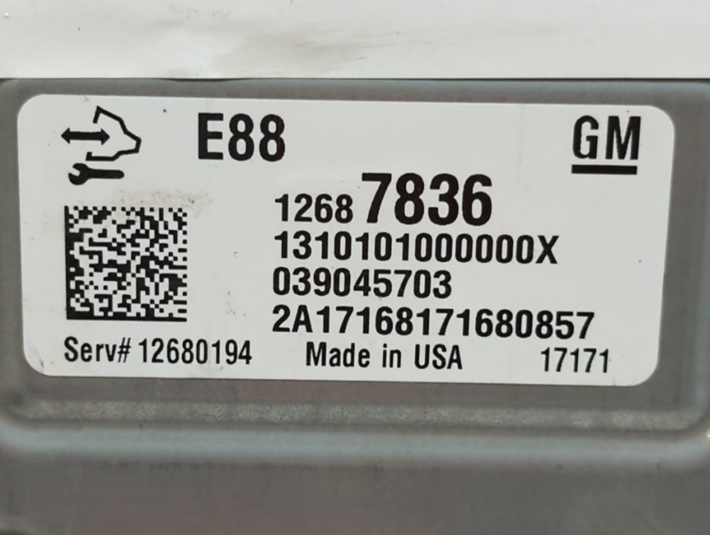 2018-2019 Chevrolet Malibu PCM Engine Control Computer ECU ECM PCU OEM P/N:12680194 12687836, 12691559 Fits Fits 2018 2019 O