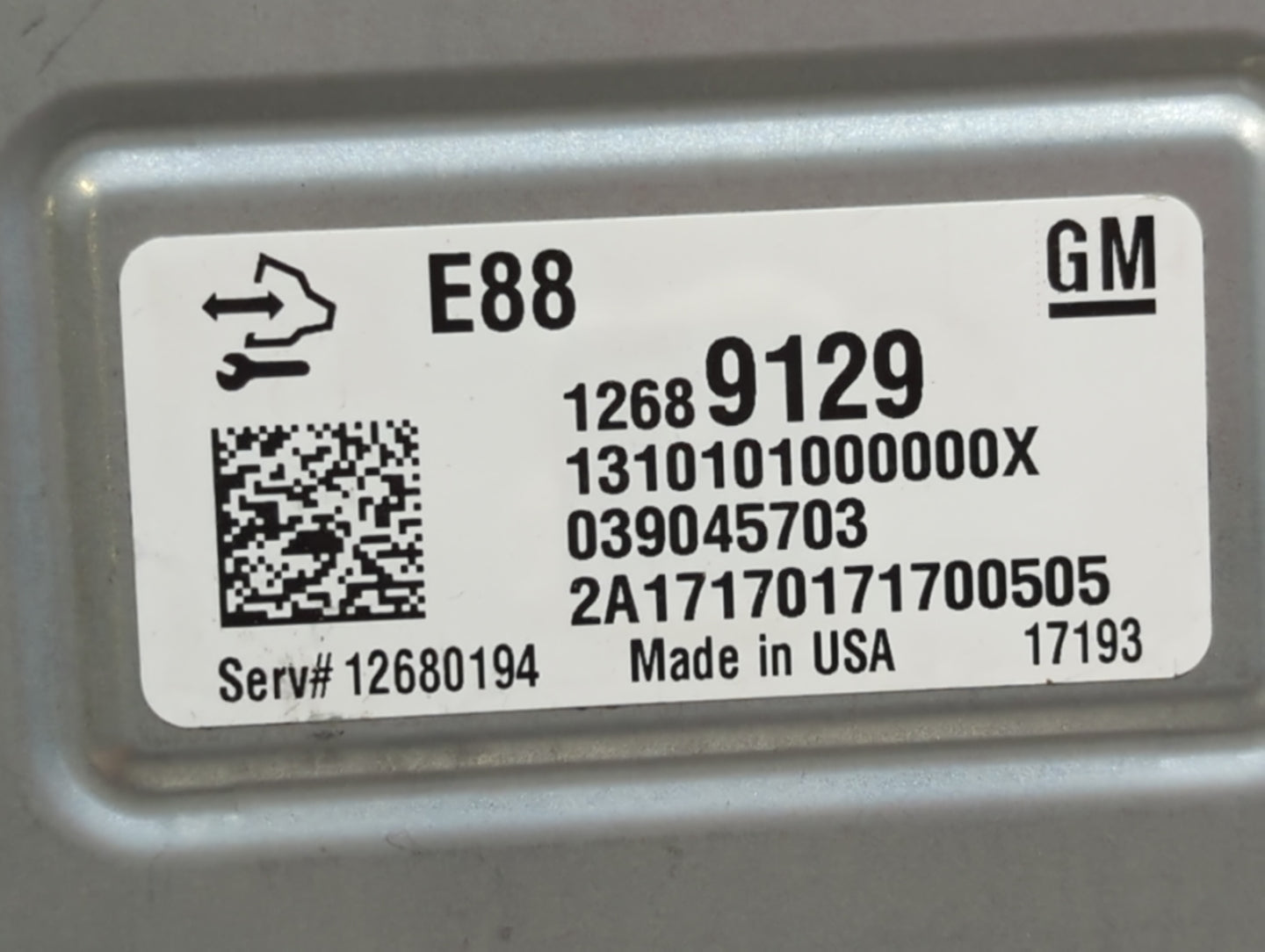 2018-2019 Chevrolet Malibu PCM Engine Control Computer ECU ECM PCU OEM P/N:12680194 12687836, 12691559 Fits Fits 2018 2019 O