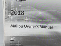 2018 Chevrolet Malibu Owners Manual Book Guide OEM Used Auto Parts - Oemusedautoparts1.com