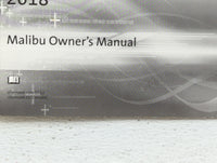 2018 Chevrolet Malibu Owners Manual Book Guide OEM Used Auto Parts - Oemusedautoparts1.com