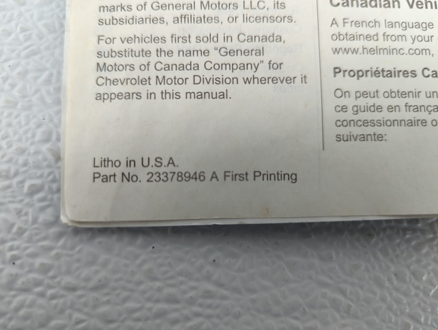 2018 Chevrolet Malibu Owners Manual Book Guide OEM Used Auto Parts - Oemusedautoparts1.com
