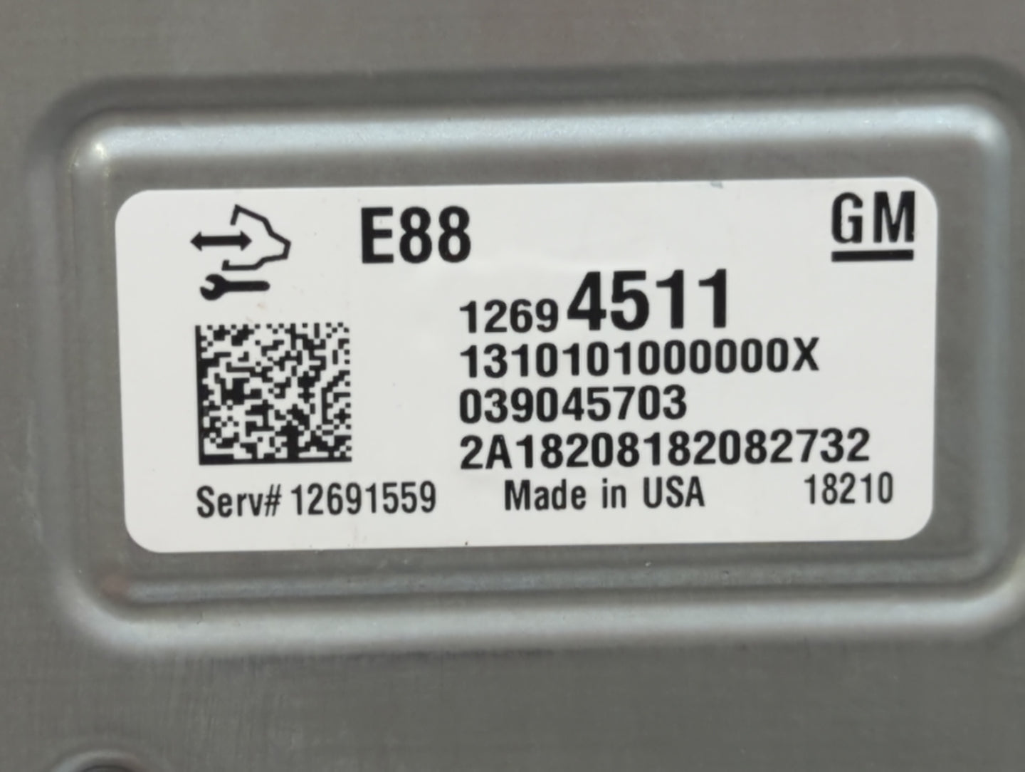 2018-2019 Chevrolet Malibu PCM Engine Control Computer ECU ECM PCU OEM P/N:12680194 12687836, 12691559 Fits Fits 2018 2019 O