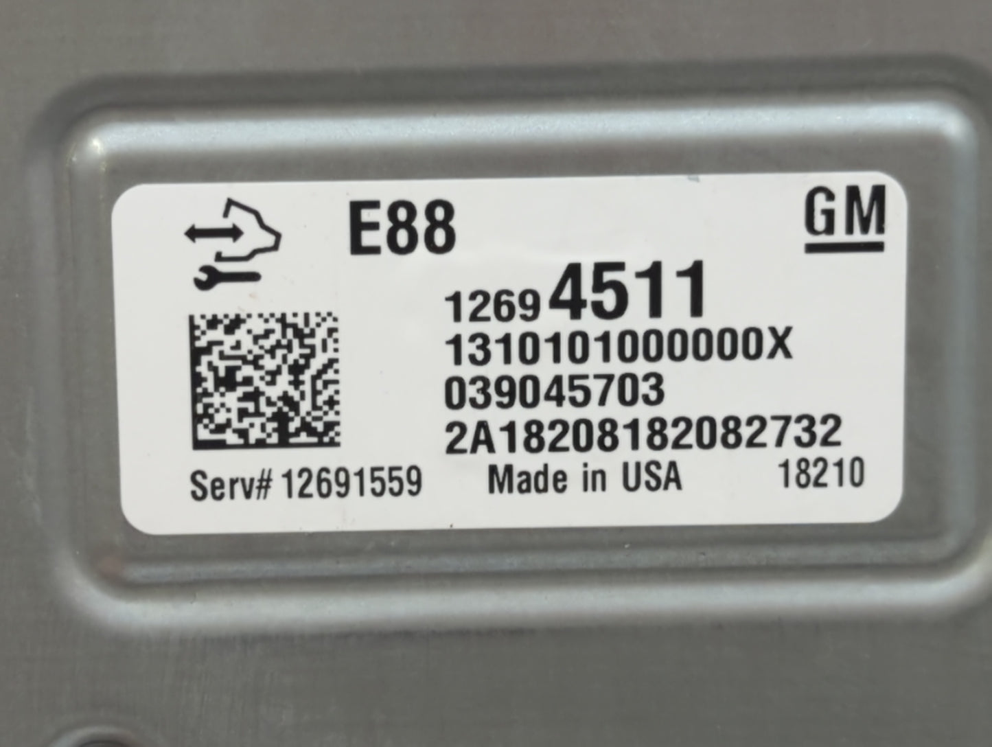 2018-2019 Chevrolet Malibu PCM Engine Control Computer ECU ECM PCU OEM P/N:12680194 12687836, 12691559 Fits Fits 2018 2019 O