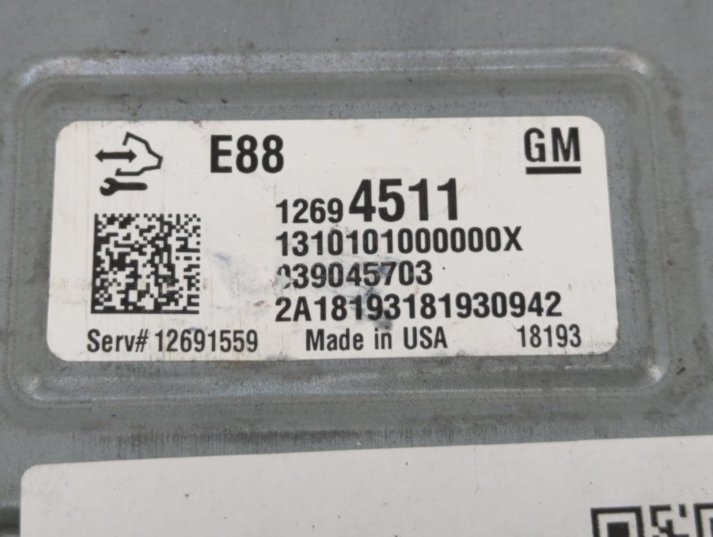 2018-2019 Chevrolet Malibu PCM Engine Control Computer ECU ECM PCU OEM P/N:12680194 12687836, 12691559 Fits Fits 2018 2019 O